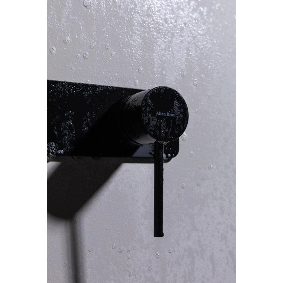 Смеситель для раковины настенный Allen Brau Glority 5.51004-31 (со скрытой частью) чёрный матовый фото 8