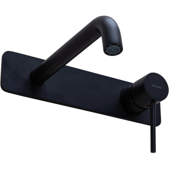 Смеситель для раковины настенный Allen Brau Glority 5.51004-31 (со скрытой частью) чёрный матовый фото 4