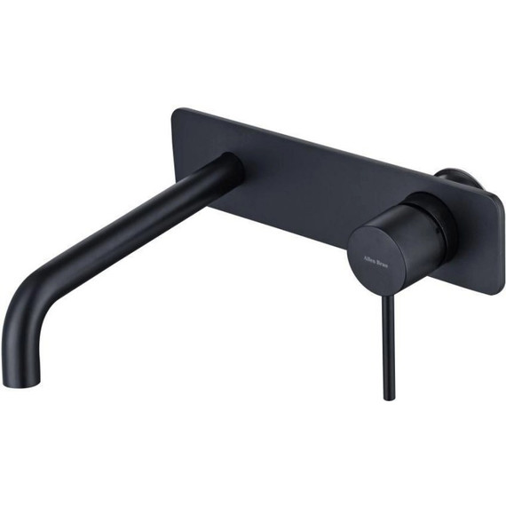 Смеситель для раковины настенный Allen Brau Glority 5.51004-31 (со скрытой частью) чёрный матовый фото 
