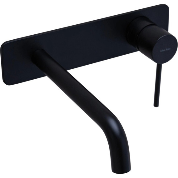 Смеситель для раковины настенный Allen Brau Glority 5.51004-31 (со скрытой частью) чёрный матовый фото 3
