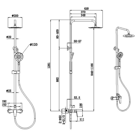 Душевая стойка Allen Brau Eclipse 5.E1006-00 фото 6