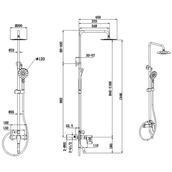 Душевая стойка Allen Brau Eclipse 5.E1007-00 фото 6