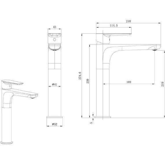 Смеситель для раковины Allen Brau Eclipse 2.0 5.E1A02-00 фото 6