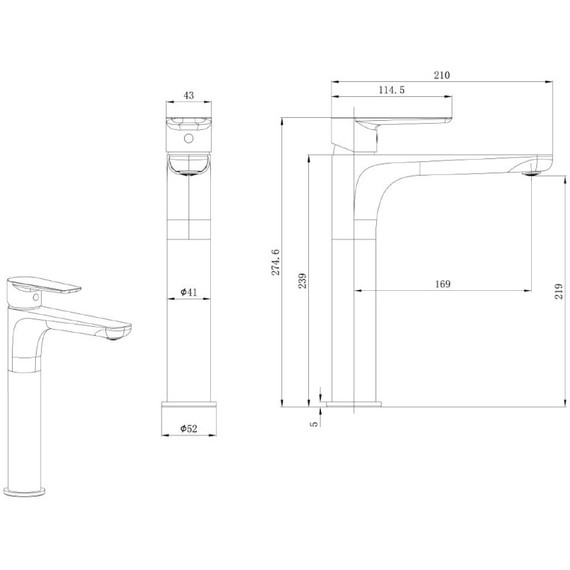 Смеситель для раковины Allen Brau Eclipse 2.0 5.E1A02-31, чёрный матовый фото 2