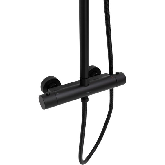 Душевая стойка с термостатом Allen Brau Eclipse 3.0 5.E1A11-31, чёрный матовый фото 3