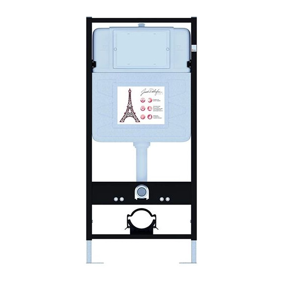 Инсталляция с подвесным безободковым унитазом Jacob Delafon Aleo E21731RU-CP, сиденье с тонкой крышкой микролифт фото 2