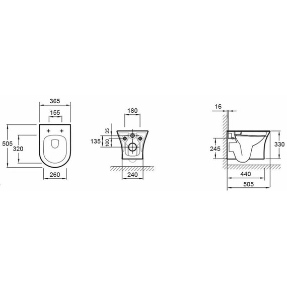 Инсталляция с подвесным безободковым унитазом Jacob Delafon Aleo E21731RU-CP, сиденье с тонкой крышкой микролифт фото 7