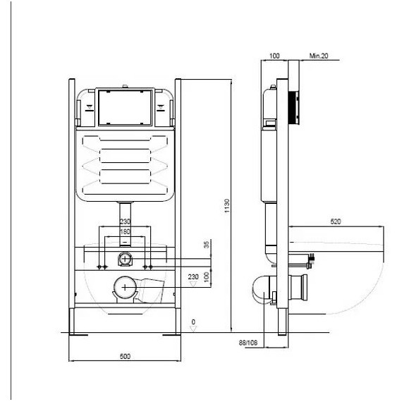 Инсталляция с подвесным безободковым унитазом Jacob Delafon Elite E21743RU-CP, сиденье с тонкой крышкой микролифт фото 6