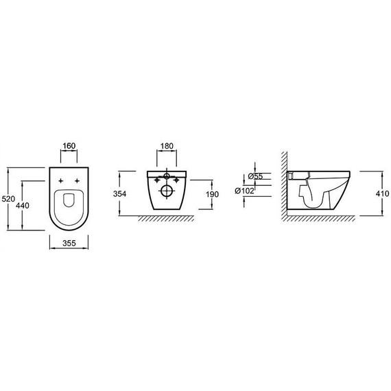 Инсталляция с подвесным безободковым унитазом Jacob Delafon Rodin+ E21750RU-BL, сиденье с тонкой крышкой микролифт фото 6