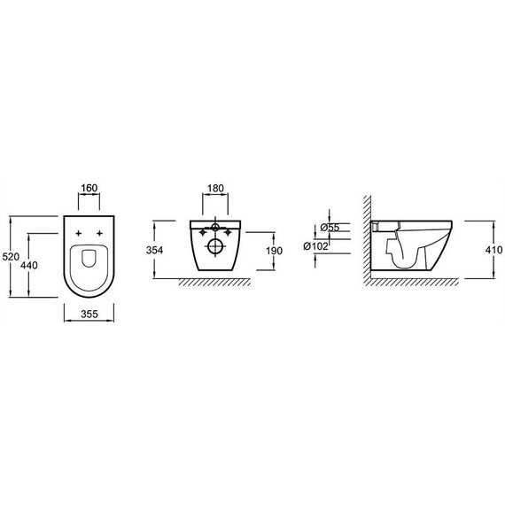 Инсталляция с подвесным безободковым унитазом Jacob Delafon Rodin+ E21750RU-CP, сиденье с тонкой крышкой микролифт фото 7