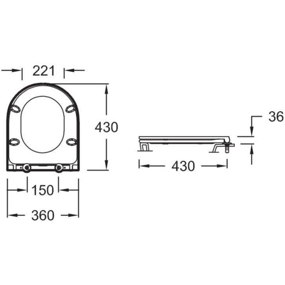 Инсталляция с подвесным безободковым унитазом Jacob Delafon Rodin+ E21750RU-CP, сиденье с тонкой крышкой микролифт фото 6