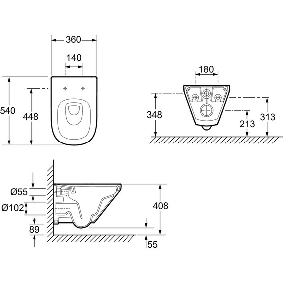 Инсталляция с подвесным безободковым унитазом Jacob Delafon Modern Life E21775RU-CP, сиденье с тонкой крышкой микролифт фото 7