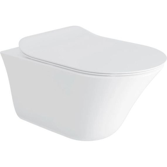 Инсталляция с подвесным безободковым унитазом Jacob Delafon Vive E28079RU-BL, сиденье с тонкой крышкой микролифт фото 3