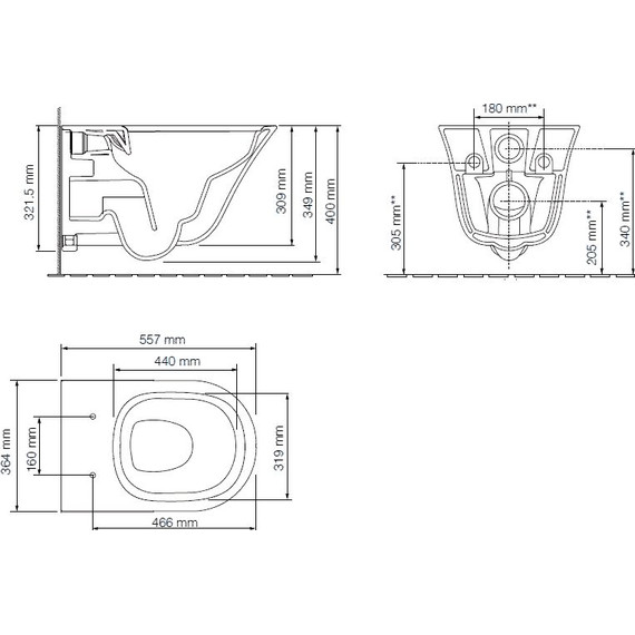 Инсталляция с подвесным безободковым унитазом Jacob Delafon Vive E28079RU-CP, сиденье с тонкой крышкой микролифт фото 9