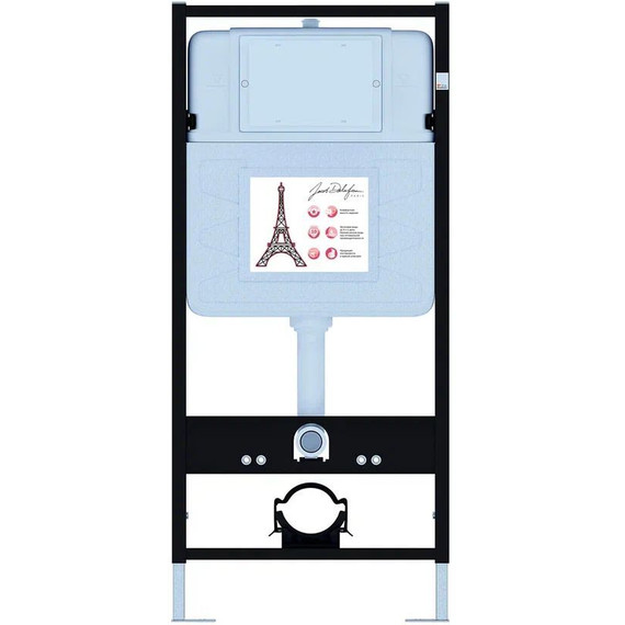 Инсталляция с подвесным безободковым унитазом Jacob Delafon Vive E28079RU-CP, сиденье с тонкой крышкой микролифт фото 3