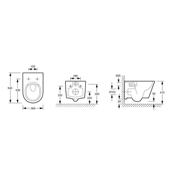 Инсталляция с подвесным безободковым унитазом Jacob Delafon Bastille EDAB103-00, сиденье с тонкой крышкой микролифт фото 6