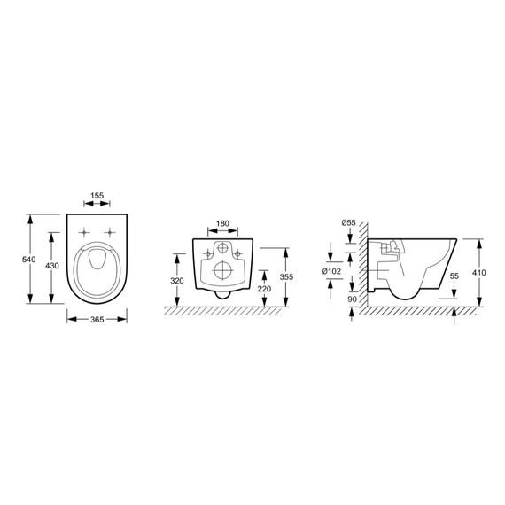Инсталляция с подвесным безободковым унитазом Jacob Delafon Bastille EDAB103-CP, сиденье с тонкой крышкой микролифт фото 6