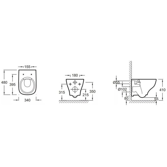 Инсталляция с подвесным безободковым унитазом Jacob Delafon Struktura EDF103-CP, сиденье с крышкой микролифт фото 7