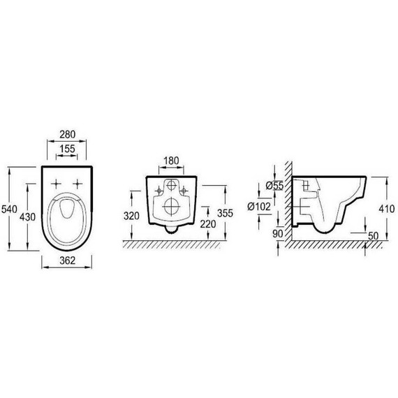 Инсталляция с подвесным безободковым унитазом Jacob Delafon Odeon Rive Gauche EDR103-CP, сиденье с тонкой крышкой микролифт фото 5