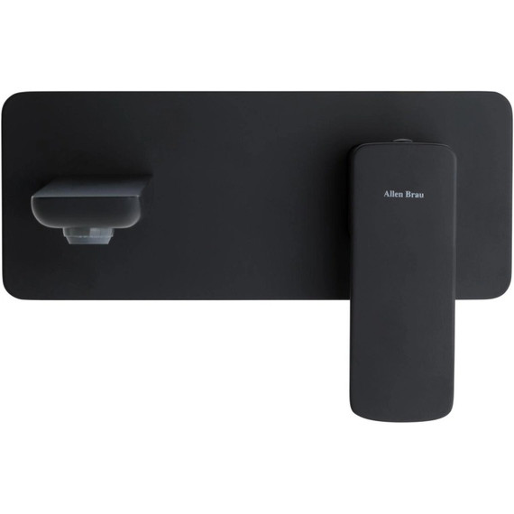 Смеситель для раковины настенный Allen Brau Infinity 5.21003-31 (со скрытой частью) чёрный матовый фото 2