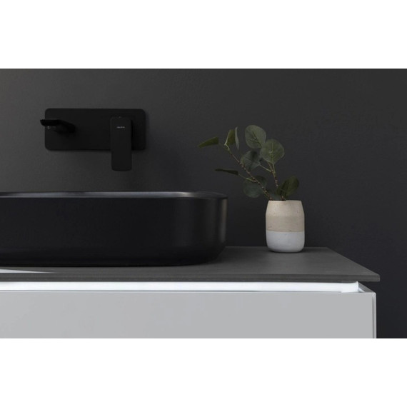 Смеситель для раковины настенный Allen Brau Infinity 5.21003-31 (со скрытой частью) чёрный матовый фото 5