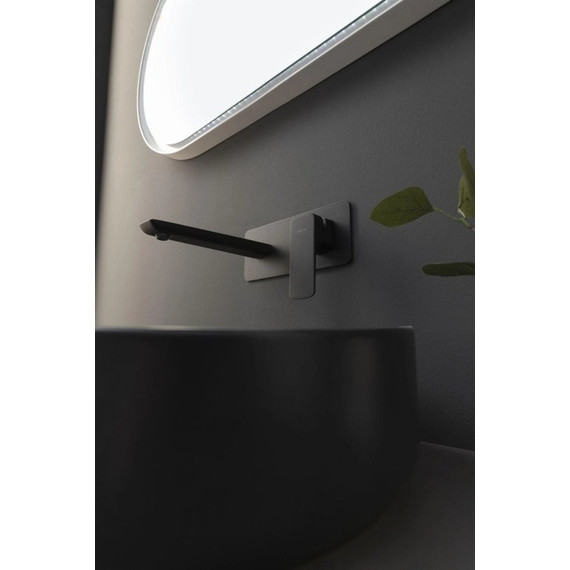 Смеситель для раковины настенный Allen Brau Infinity 5.21003-31 (со скрытой частью) чёрный матовый фото 6