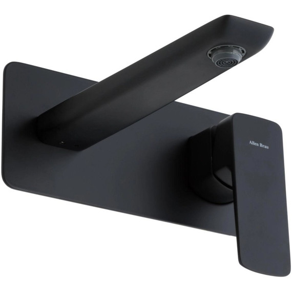 Смеситель для раковины настенный Allen Brau Infinity 5.21003-31 (со скрытой частью) чёрный матовый фото 3