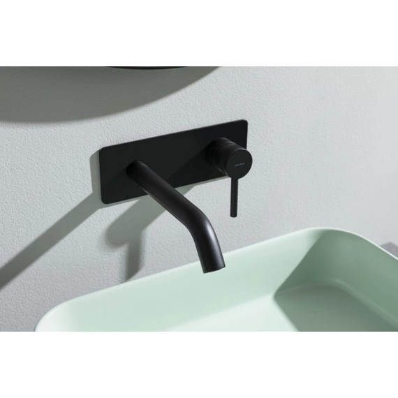 Смеситель для раковины настенный Allen Brau Priority 5.31003-31 (со скрытой частью) чёрный матовый фото 7