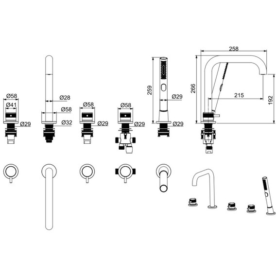 Смеситель для ванны Allen Brau Priority 5.31007-00 фото 10