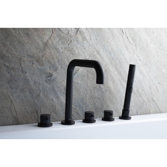 Смеситель для ванны Allen Brau Priority 5.31007-31, чёрный матовый фото 5
