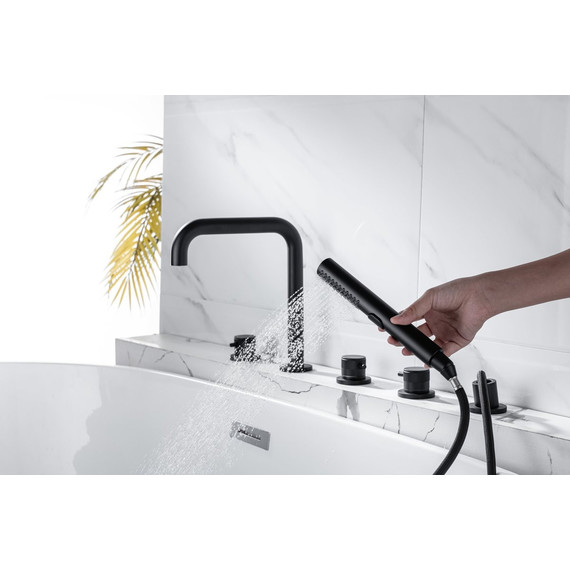 Смеситель для ванны Allen Brau Priority 5.31007-31, чёрный матовый фото 16