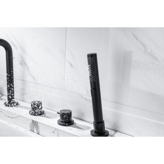 Смеситель для ванны Allen Brau Priority 5.31007-31, чёрный матовый фото 18