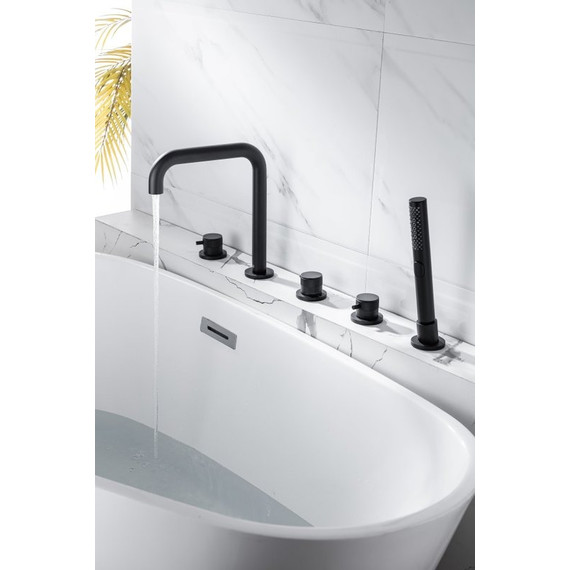 Смеситель для ванны Allen Brau Priority 5.31007-31, чёрный матовый фото 20