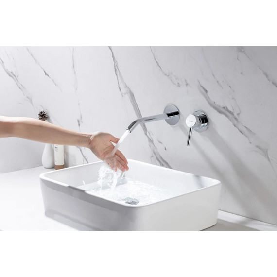 Смеситель для раковины настенный Allen Brau Priority 5.31A03-00 (со скрытой частью) фото 6