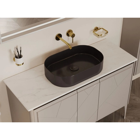 Смеситель для раковины настенный Allen Brau Priority 5.31A03-GB (со скрытой частью) золото фото 3