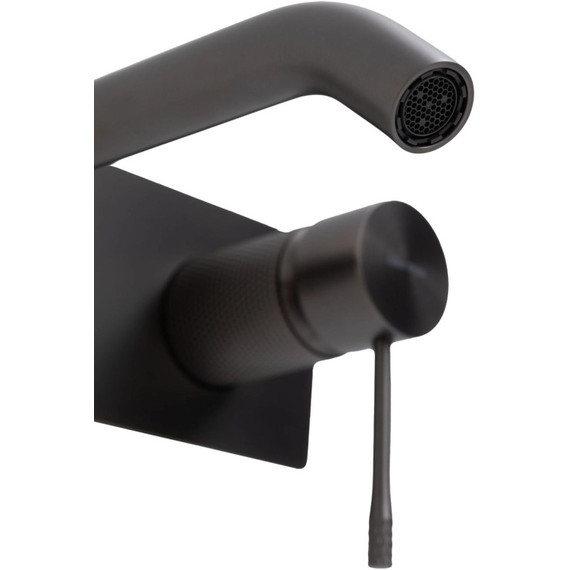 Смеситель для раковины настенный Allen Brau Priority 4.0 5.31D03-MG (со скрытой частью) графит фото 2