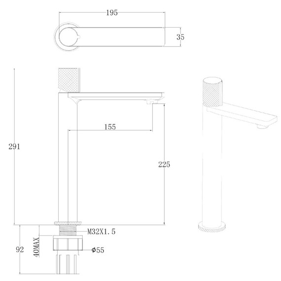 Смеситель для раковины Allen Brau Liberty 5.33002-31, чёрный матовый фото 9