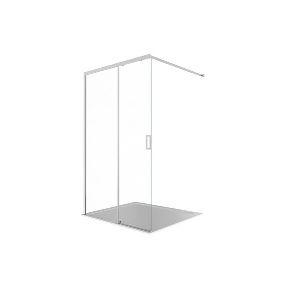 Душевая перегородка Aquatek Walk in 120 см AQ.WISL.120.1CH (стекло 8 мм) с кронштейном в комплекте, серебро/прозрачное фото 8