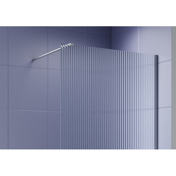 Душевая перегородка Aquatek Walk in 120 см AQ.WI.120.2GM (стекло 8 мм) с кронштейном в комплекте, оружейная сталь/матовое фото 2