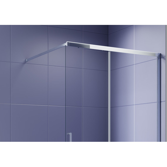 Душевая перегородка Aquatek Walk in 120 см AQ.WISL.120.1CH (стекло 8 мм) с кронштейном в комплекте, серебро/прозрачное фото 2