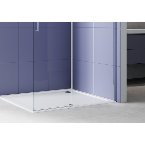 Душевая перегородка Aquatek Walk in 120 см AQ.WISL.120.1CH (стекло 8 мм) с кронштейном в комплекте, серебро/прозрачное фото 3