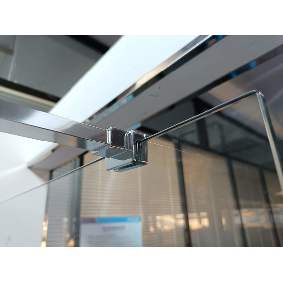 Душевая перегородка Aquatek Walk in 140 см AQ.WI.140.1CH (стекло 8 мм) с кронштейном в комплекте, серебро/прозрачное фото 3