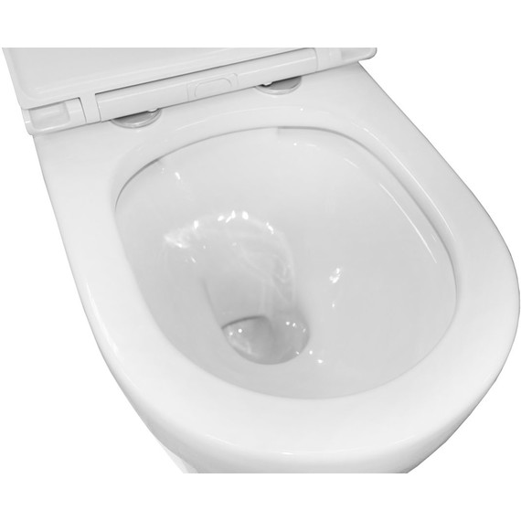 Унитаз подвесной безободковый Azario Uno AZ-2380 с тонкой крышкой микролифт фото 9