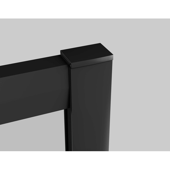 Душевая перегородка Aquatek Walk in 120 см AQ.WISL.120.1BL (стекло 8 мм) с кронштейном в комплекте, чёрный матовый/прозрачное фото 5