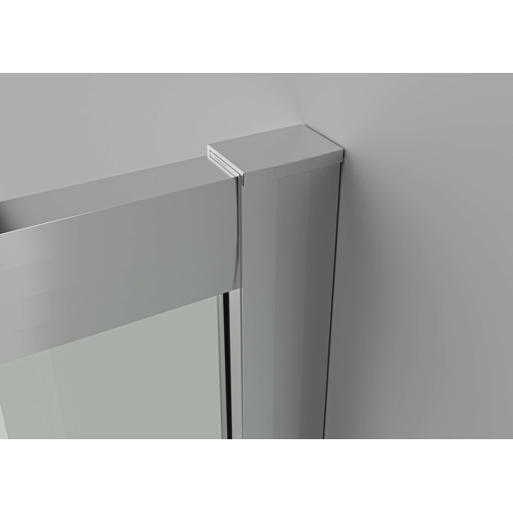 Душевая перегородка Aquatek Walk in 120 см AQ.WISL.120.1CH (стекло 8 мм) с кронштейном в комплекте, серебро/прозрачное фото 5