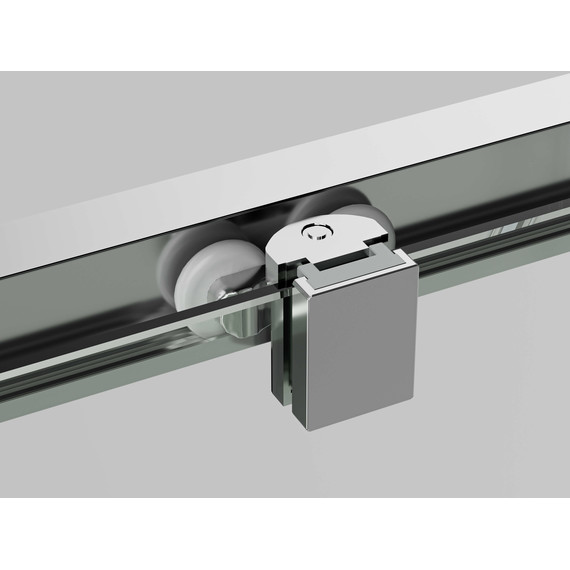 Душевая перегородка Aquatek Walk in 120 см AQ.WISL.120.1CH (стекло 8 мм) с кронштейном в комплекте, серебро/прозрачное фото 6