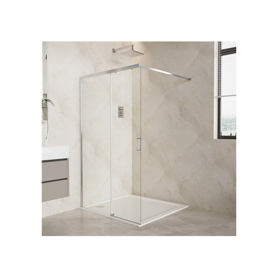 Душевая перегородка Aquatek Walk in 120 см AQ.WISL.120.1CH (стекло 8 мм) с кронштейном в комплекте, серебро/прозрачное фото 7