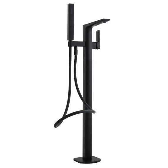 Смеситель для ванны Allen Brau Infinity 5.21009-31 (со скрытой частью) чёрный матовый фото 