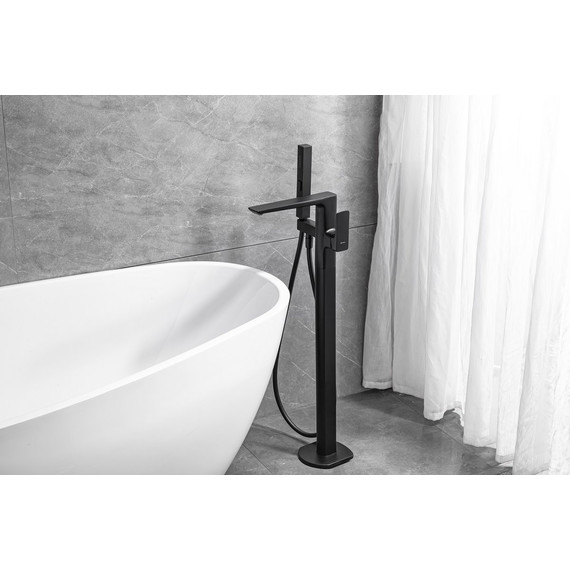 Смеситель для ванны Allen Brau Infinity 5.21009-31 (со скрытой частью) чёрный матовый фото 4