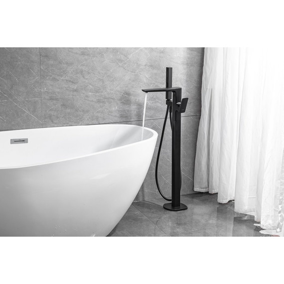 Смеситель для ванны Allen Brau Infinity 5.21009-31 (со скрытой частью) чёрный матовый фото 5